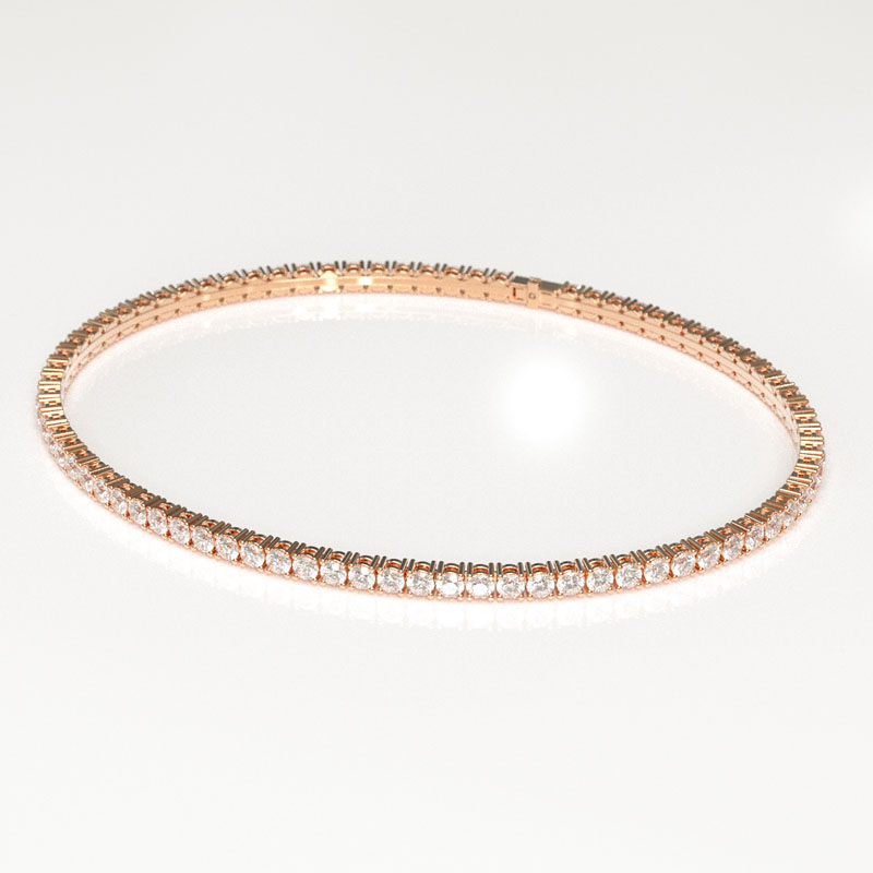 Rose Gold Tennis Bracelet - Image 4