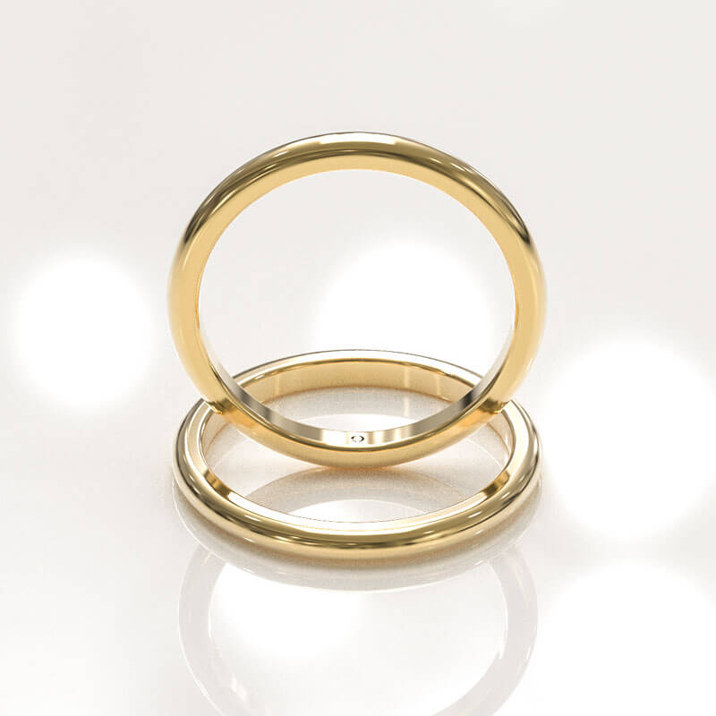 Petite D Shape Wedding Band - Image 3