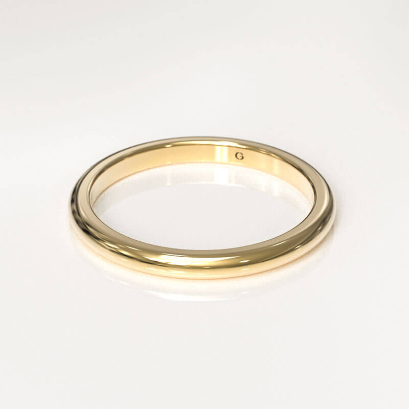 Petite D Shape Wedding Band - Image 2