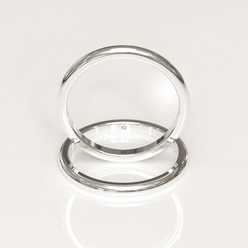 Petite D Shape Wedding Band - Image 5