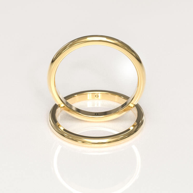 Petite D Shape Wedding Band - Image 7