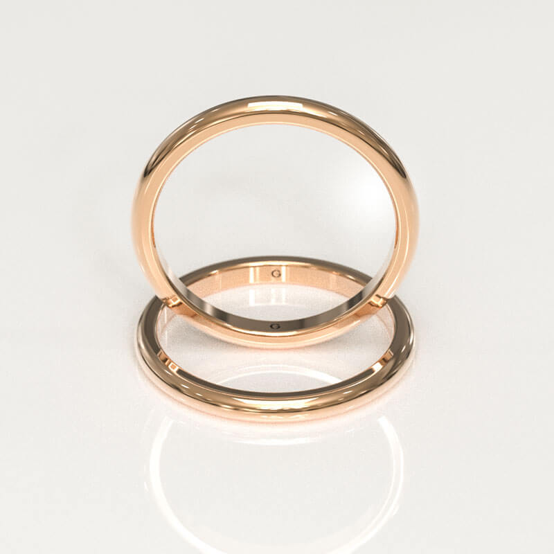 Petite D Shape Wedding Band - Image 4